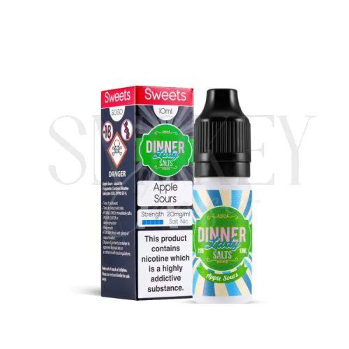 Dinner Lady Nicotine Salt 10ml Sweets Range Apple Sours