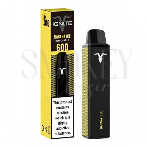 Ignite V600 Disposable Vape Banana Ice Smokey Chaser