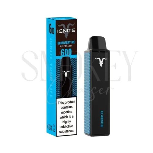 Ignite V600 Disposable Vape Blueberry Ice Smokey Chaser