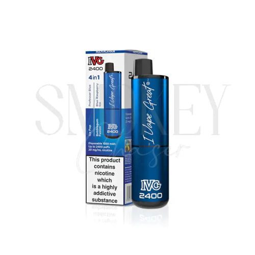 IVG 2400 Disposable Vape Kit 4 in 1 Blue Edition Smokey