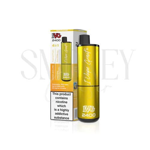 IVG 2400 Disposable Vape Kit 4 in 1 Yellow Edition Smokey