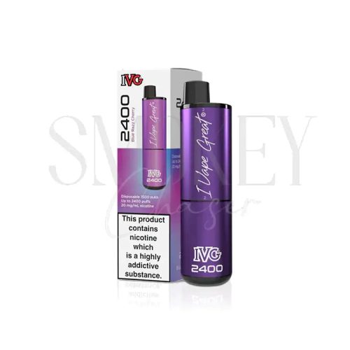 IVG 2400 Disposable Vape Kit Blue Razz Cherry Smokey Chaser