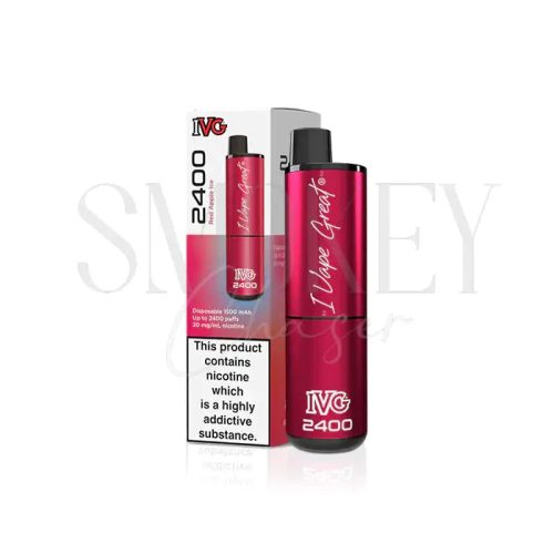 IVG 2400 Disposable Vape Kit Red Apple Ice Smokey Chaser