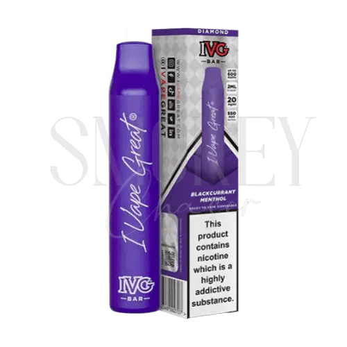 IVG Diamond Disposable Vape Blackcurrant Menthol Smokey