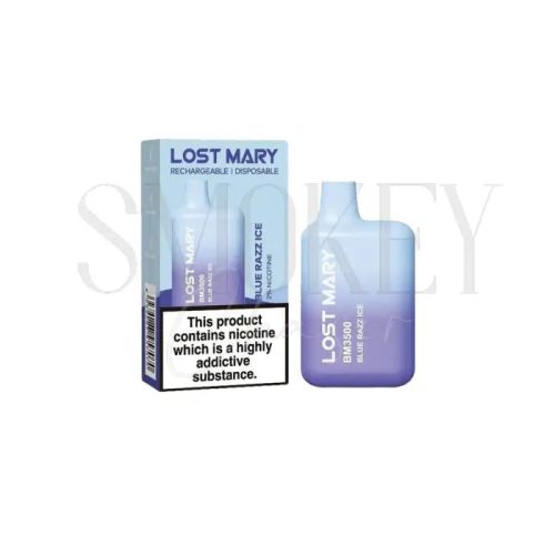 Lost Mary BM3500 Disposable Vape kit Blue Razz Ice Smokey