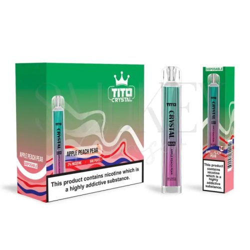 TITO Crystal Bar Disposable Vape Apple peach pear Smokey