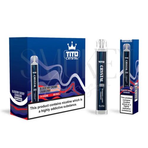 TITO Crystal Bar Disposable Vape Blueberry Cherry Cranberry